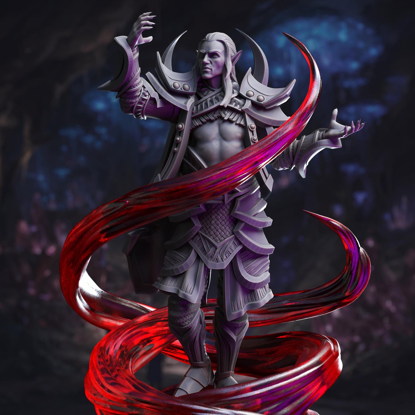 Ilvos Drak_thin - Male Drow Lunar Sorcerer | DM Stash | Drow From Beyond