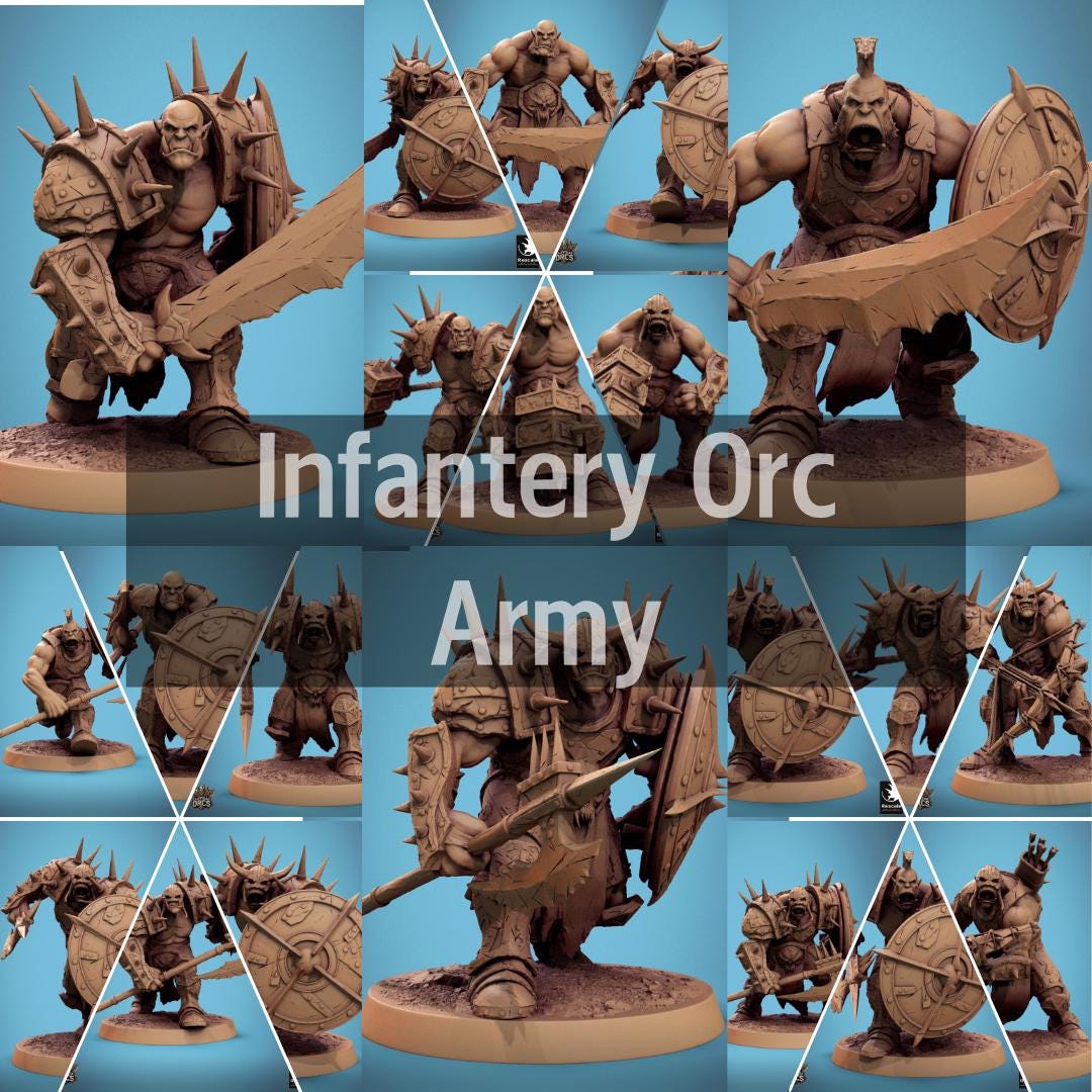 Pack Infantry Orcs | 21 Styles | Rescale | Cliffside Orcs