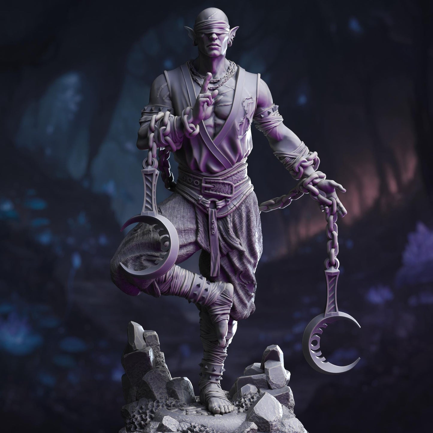 Uxas the Reborn - Drow Lunar Monk | DM Stash | Drow From Beyond