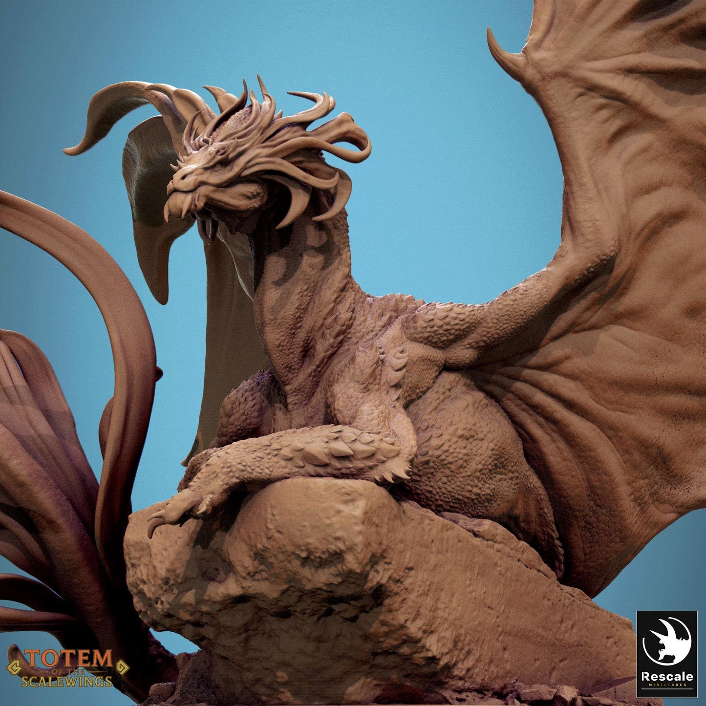 Metallic Brass Dragon - 2024 Redesign Stance - Totem of the Scalewings