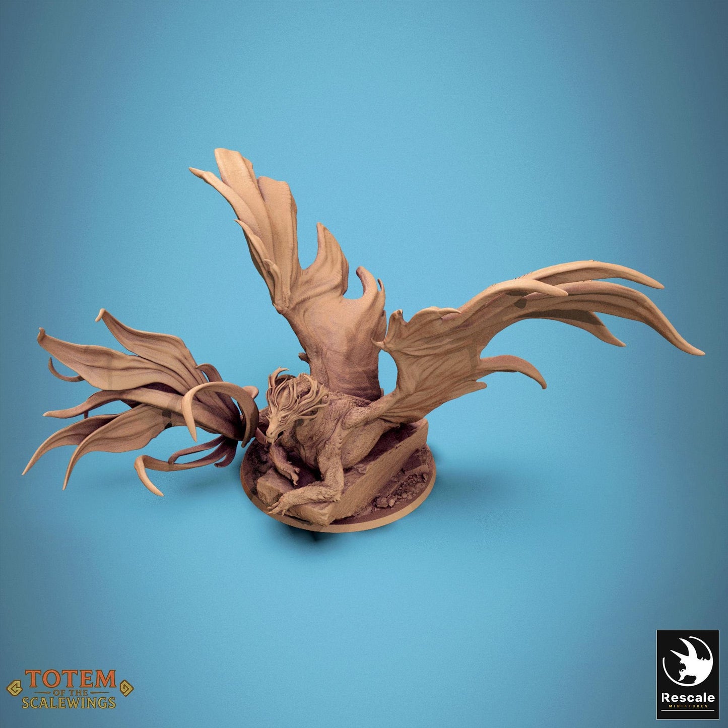 Metallic Brass Dragon - 2024 Redesign Stance - Totem of the Scalewings