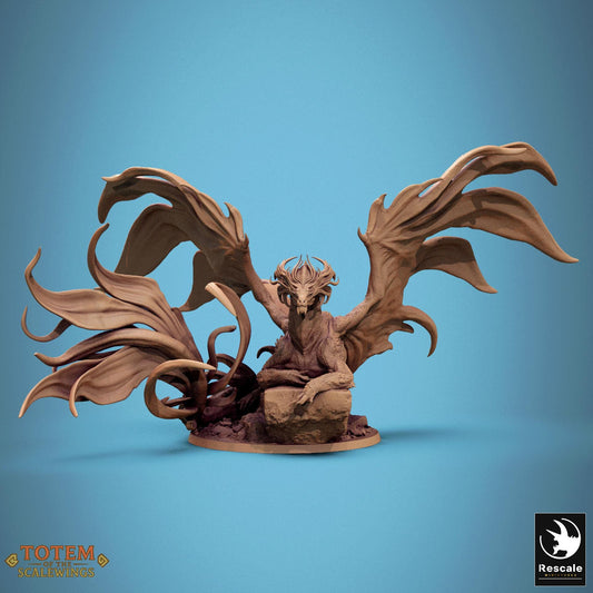 Metallic Brass Dragon - 2024 Redesign Stance - Totem of the Scalewings
