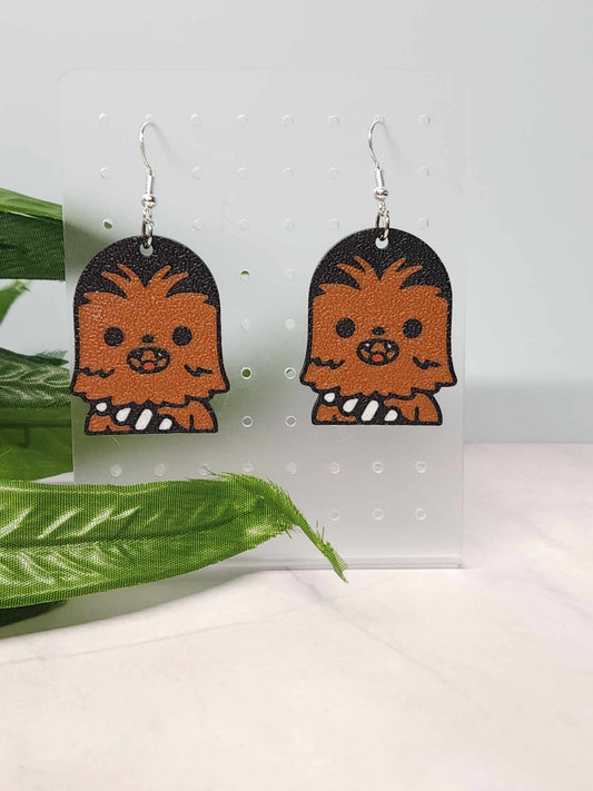 Disney Inspired Star Wars Chewbacca dangle earrings