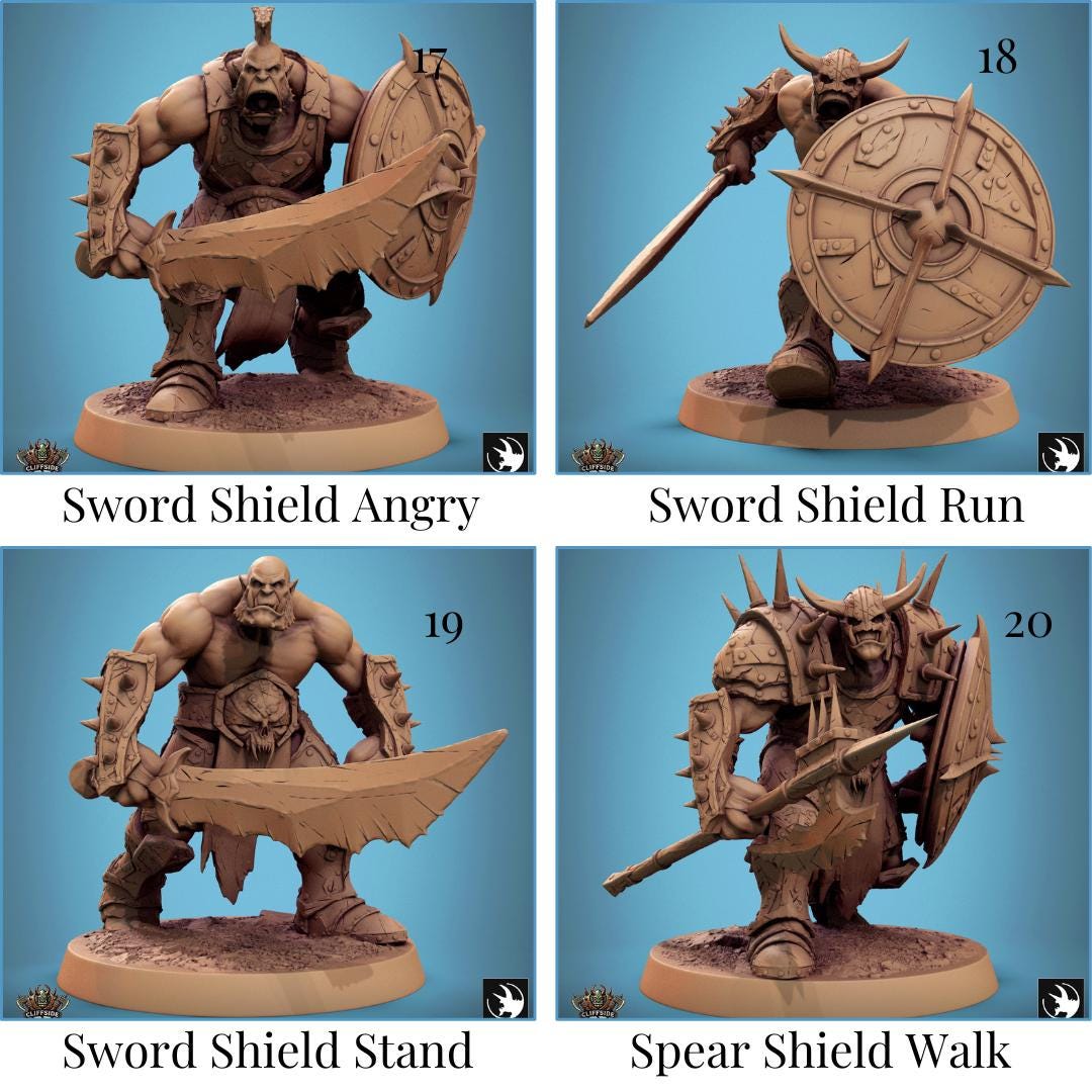 Pack Infantry Orcs | 21 Styles | Rescale | Cliffside Orcs