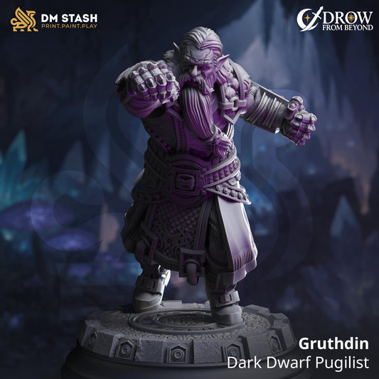 Gruthdin - Dark Dwarf Pugilist | DM Stash | Drow From Beyond