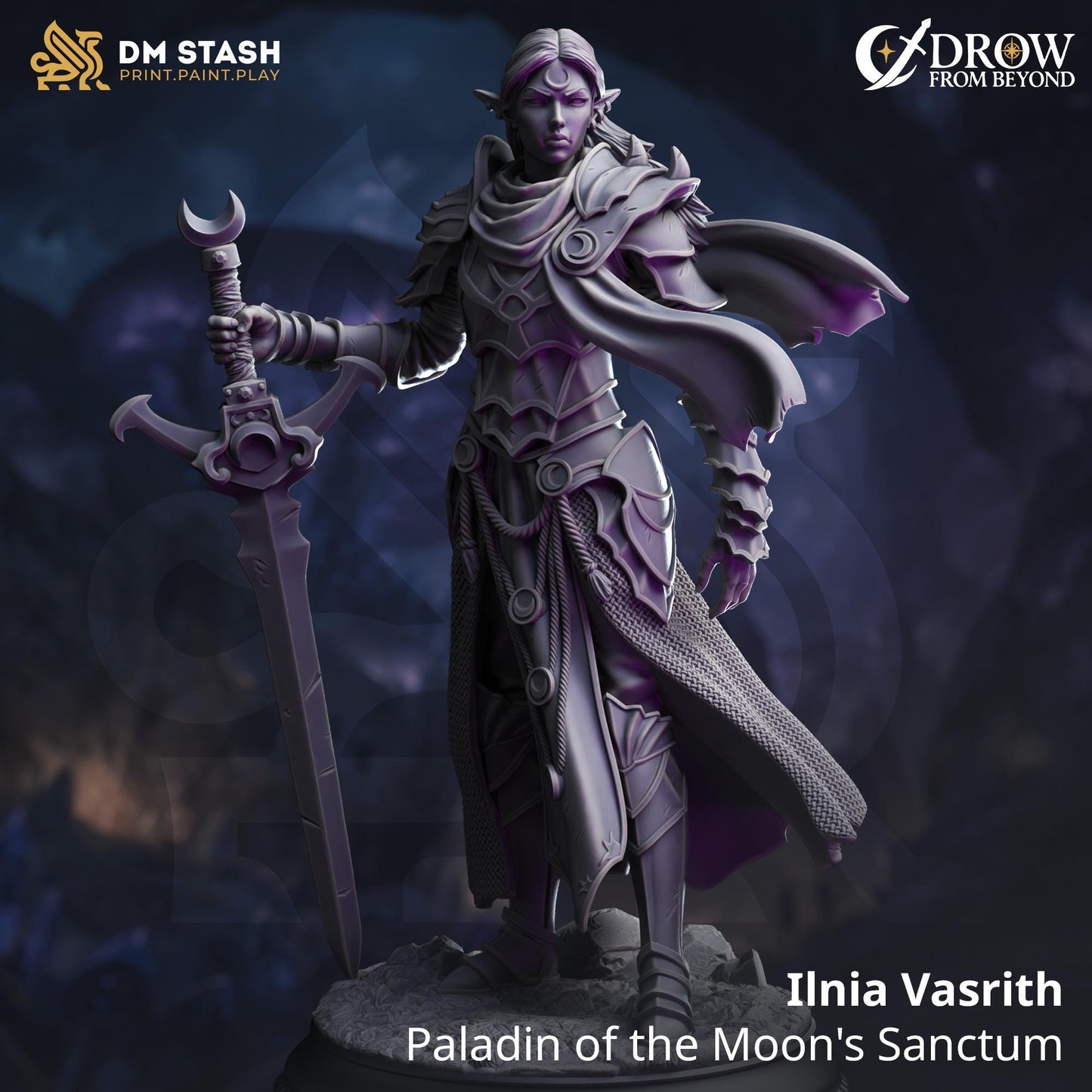 Ilnia Vasrith - Paladin of the Moons Sanctum | DM Stash | Drow From Beyond