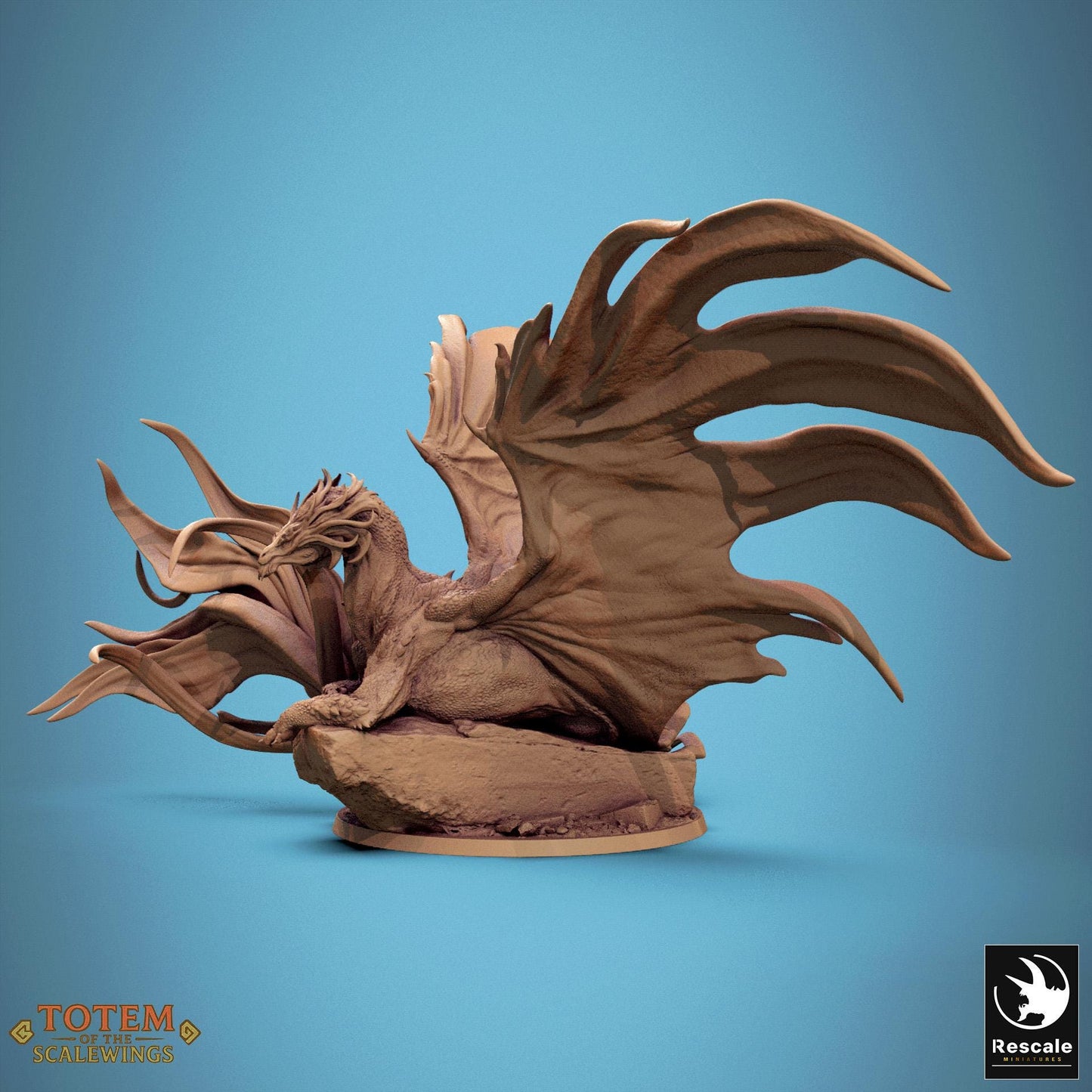 Metallic Brass Dragon - 2024 Redesign Stance - Totem of the Scalewings