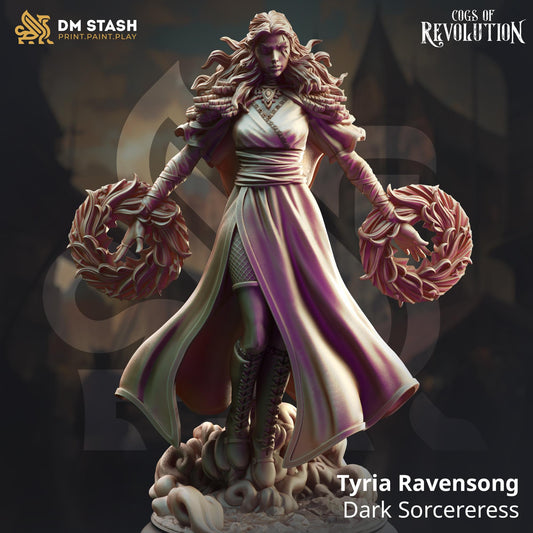 Tyria Ravensong - Dark Sorcereress - DM Stash, Cogs of Revolution