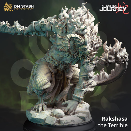 Rakshasa the Terrible Demon - DM Stash, Betting in Blood, Resin, Fantasy, RPG, Tabletop Games, Character Model, NPC, DnD, Roleplay