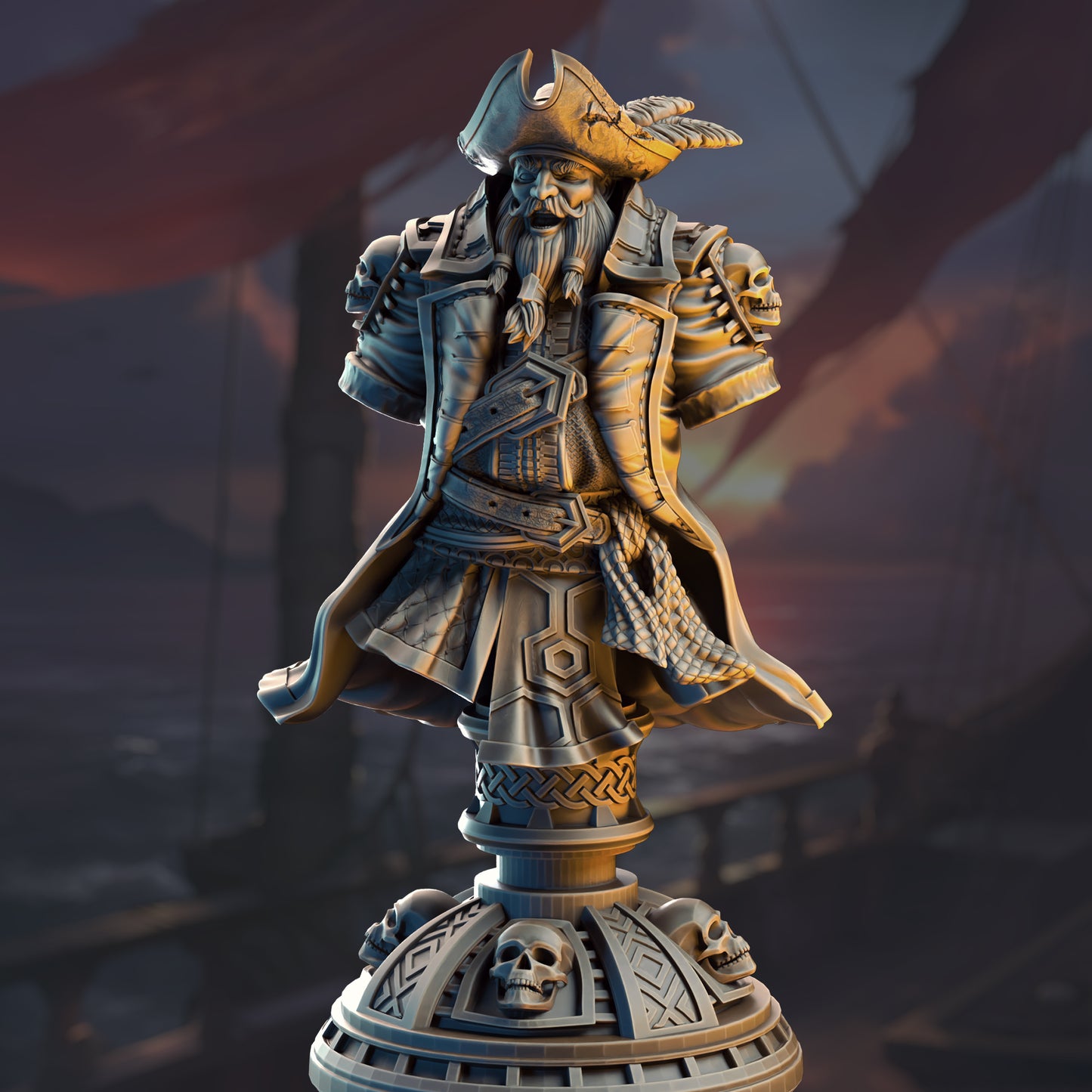 Baradin Blackbeard - Captain (Bust) | DM Stash | Blood on the Sails