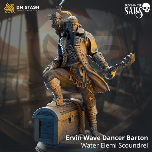 Ervin Wave Dancer Barton - Water Elemi Scoundrel | DM Stash | Blood on the Sails