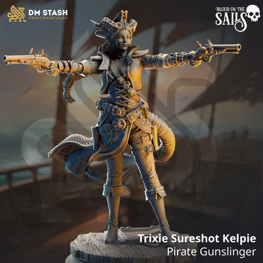 Trixie Sureshot Kelpie - Pirate Gunslinger | DM Stash | Blood on the Sails