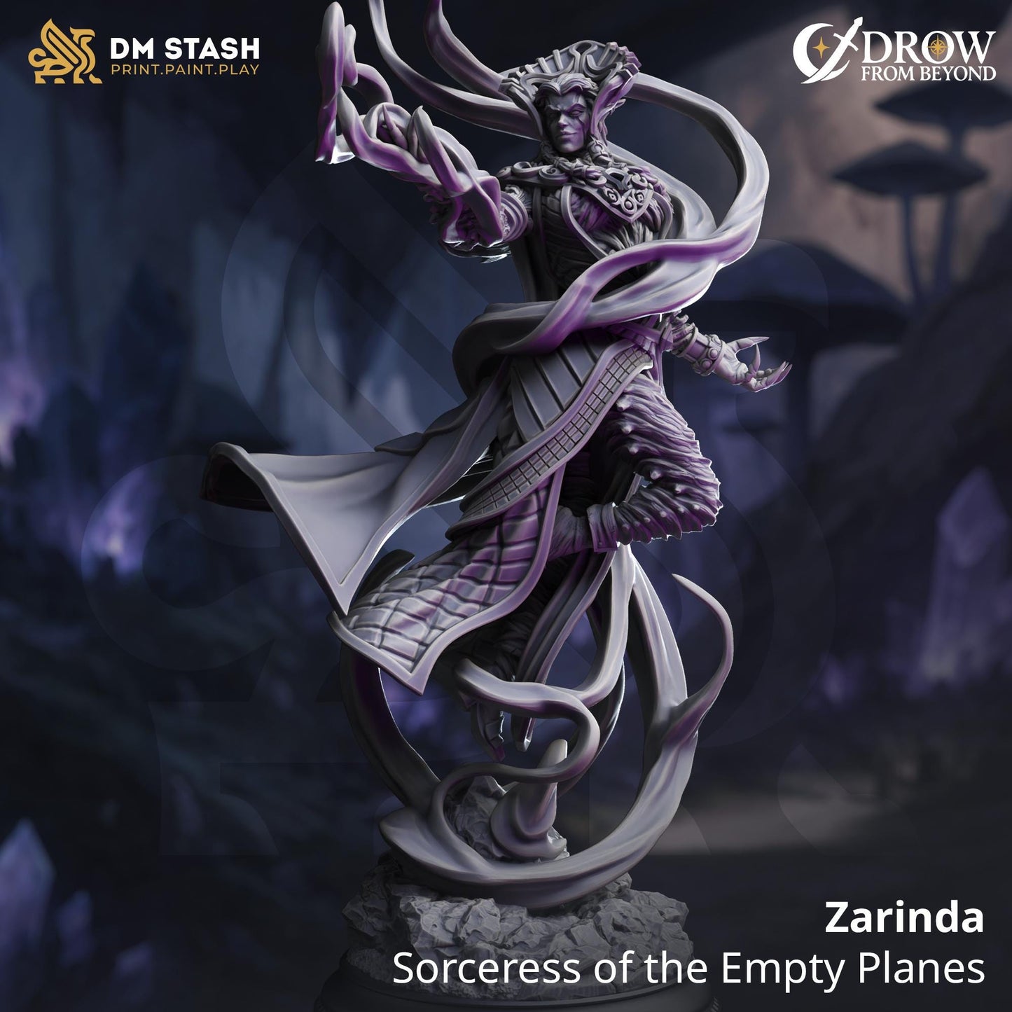 Zarinda - Sorceress of the Empty Planes | DM Stash | Drow From Beyond