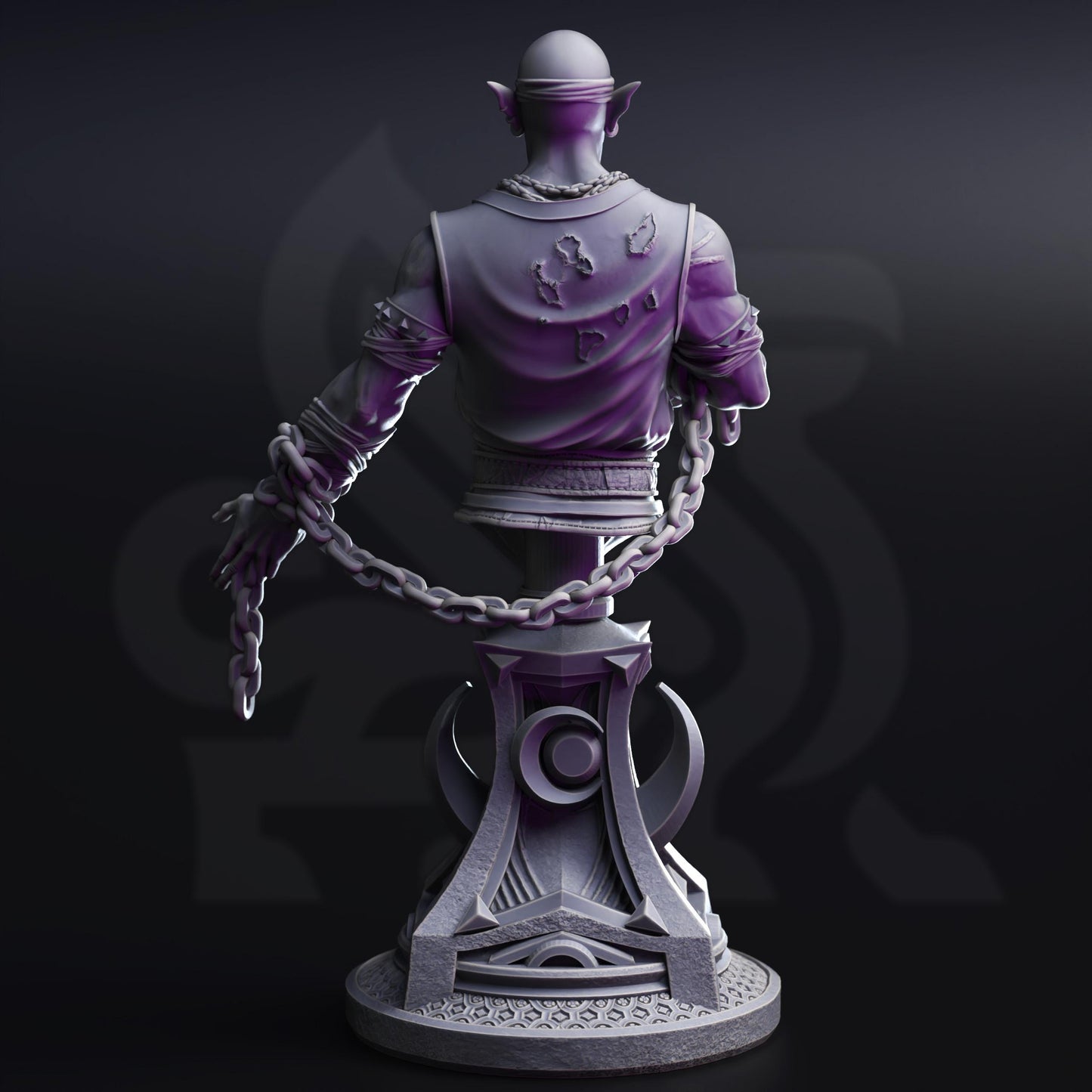 Uxas the Reborn - Drow Lunar Monk (Bust)  | DM Stash | Drow From Beyond