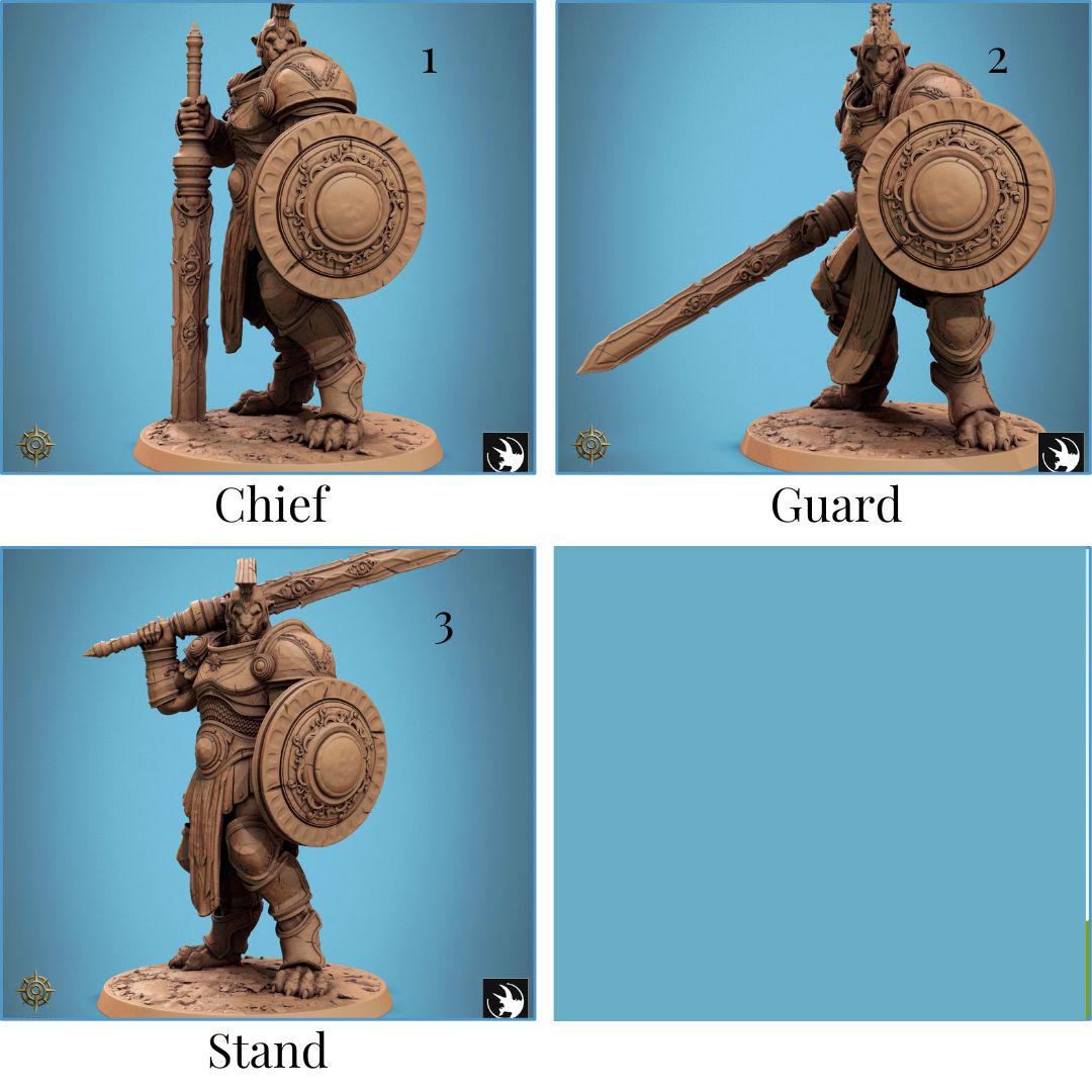 Pack Leonin Triad | 3 Miniatures | Rescale | Bastion of Purity Volume II