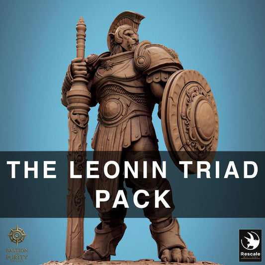 Pack Leonin Triad | 3 Miniatures | Rescale | Bastion of Purity Volume II